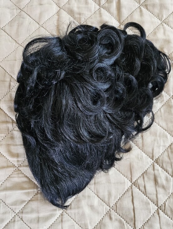 Other - Pixie cut wig, color is natural black curly/wavy top. Synthetic hair.